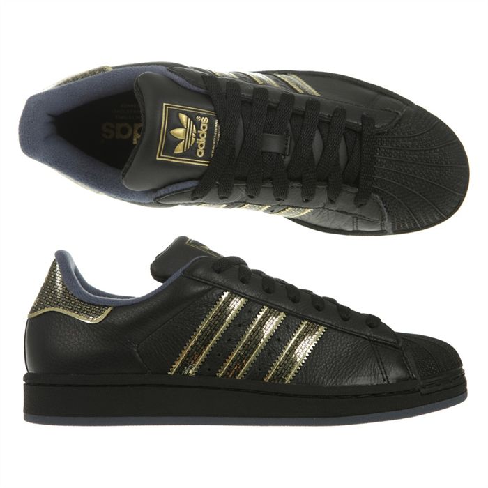 chaussure adidas noir et or