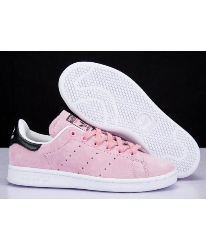 stan smith rose et blanche femme