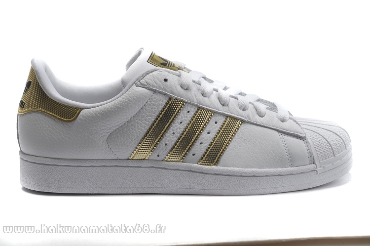 superstar blanche et doré