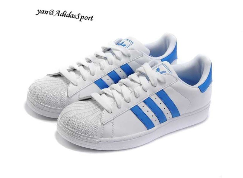 superstar blanche et bleu femme