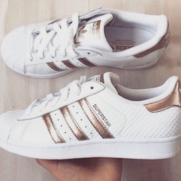 adidas super star rose gold