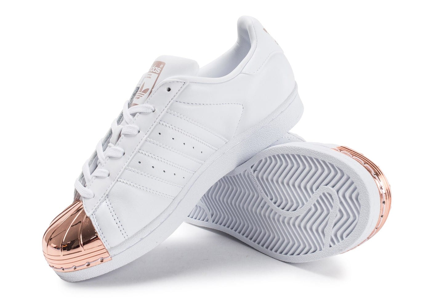 adidas superstar metal toe blanc