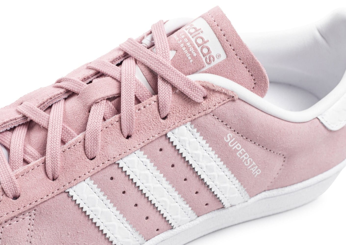 adidas superstar rose et blanche femme