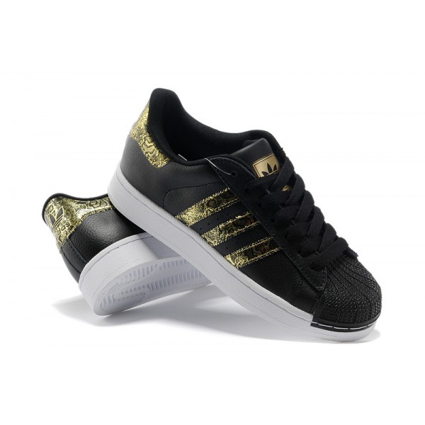 basket adidas superstar noir et or