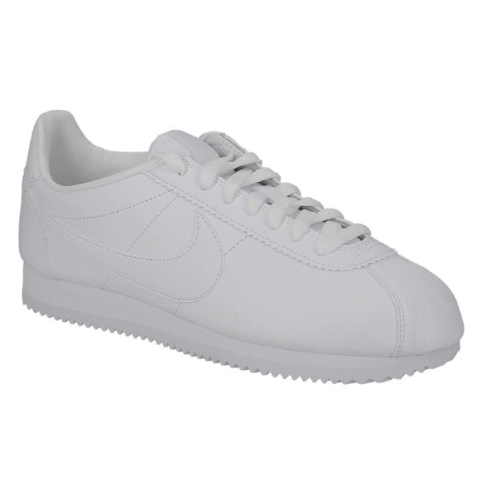 nike cuir blanche