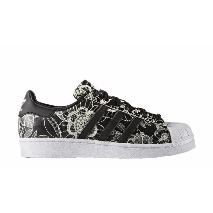 basket superstar noir femme