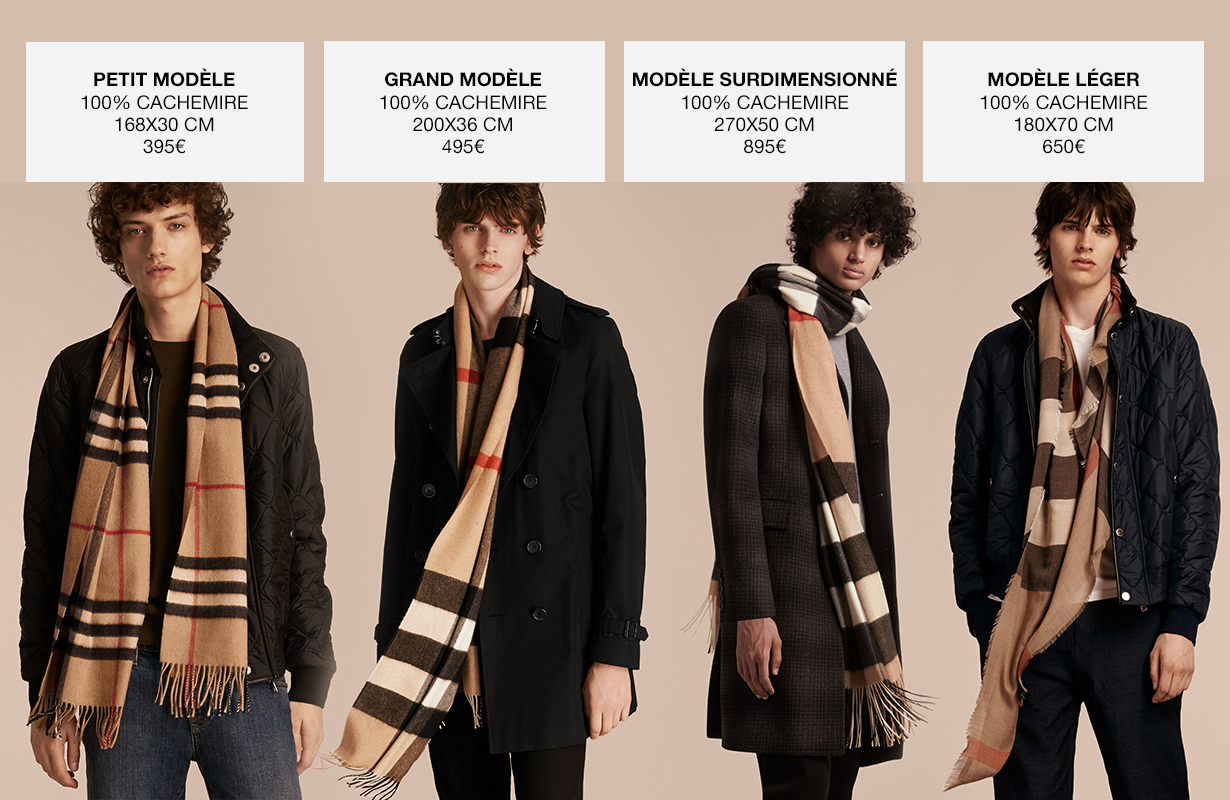 écharpe homme burberry